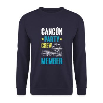 Cancun Party Crew - Unisex Pullover - Navy - Vorne - Alina (178cm) & Michal (187cm)
