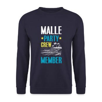 Malle Party Crew - Unisex Pullover - Navy - Vorne - Alina (178cm) & Michal (187cm)