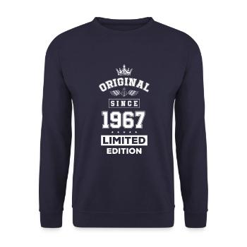 1967 limited edition birthday - Unisex Sweatshirt - navy - Front - Alina (178cm) & Michal (187cm)
