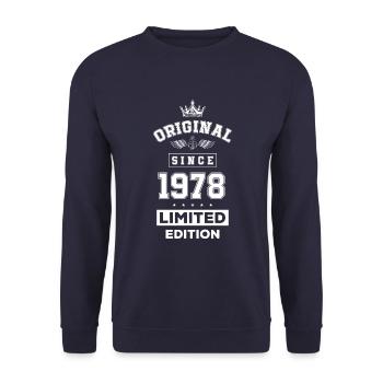 1978 limited edition birthday - Unisex Sweatshirt - navy - Front - Alina (178cm) & Michal (187cm)