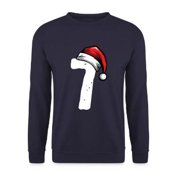 7 Numéro de Noël - Sweat-shirt Unisexe - marine - Devant - Alina (178cm) & Michal (187cm)