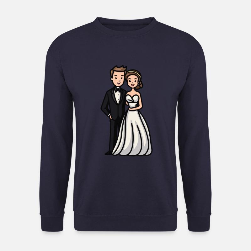 Wedding Bride Groom Newlyweds - Unisex Sweatshirt - navy