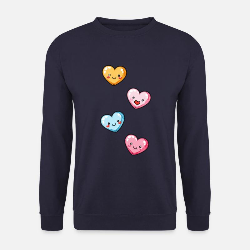 Herzen Liebe Bunt - Unisex Pullover - Navy