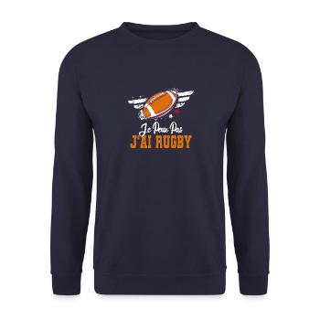 Je Peux Pas J'ai Rugby - Sweat-shirt Unisexe - marine - Devant - Alina (178cm) & Michal (187cm)