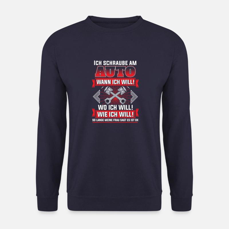 Schraube Auto wann wo wie - Unisex Pullover - Navy
