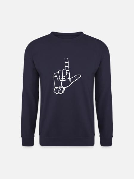 Loser - Verlierer Hand - Geste - Zeichen L - Unisex Pullover - Navy