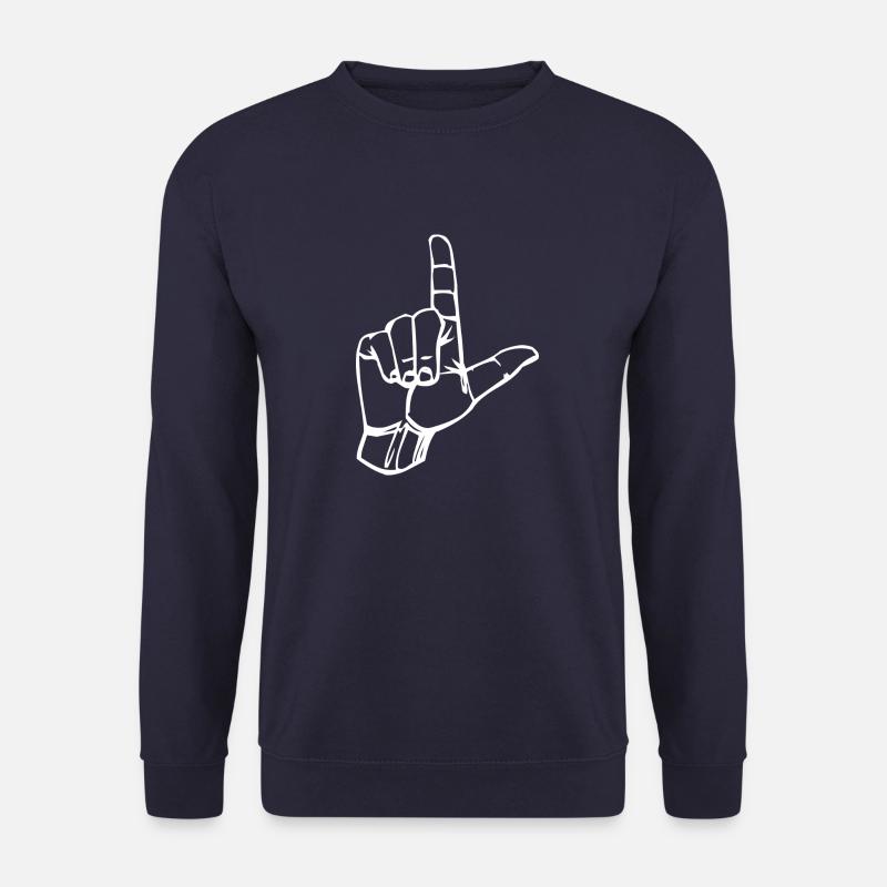 Loser - Verlierer Hand - Geste - Zeichen L - Unisex Pullover - Navy