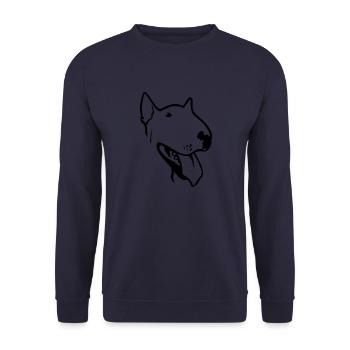 Bull Terrier Terrier Bulldoge Pit Bull - Unisex Sweatshirt - navy - Front - Alina (178cm) & Michal (187cm)