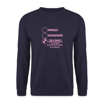 Beziehung Schwarzwälder Kaltblut (1) - Unisex Pullover - Navy - Vorne - Alina (178cm) & Michal (187cm)