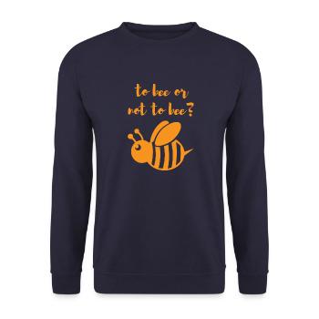 To bee or not Blumen Imker Umwelt Honig - Unisex Pullover - Navy - Vorne - Alina (178cm) & Michal (187cm)