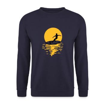 Sun Evening Surfers - Unisex Sweatshirt - navy - Front - Alina (178cm) & Michal (187cm)