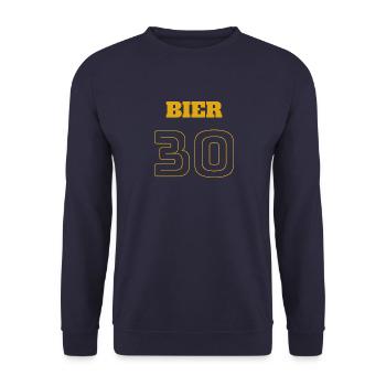 Bier Trikot - Unisex Pullover - Navy - Vorne - Alina (178cm) & Michal (187cm)