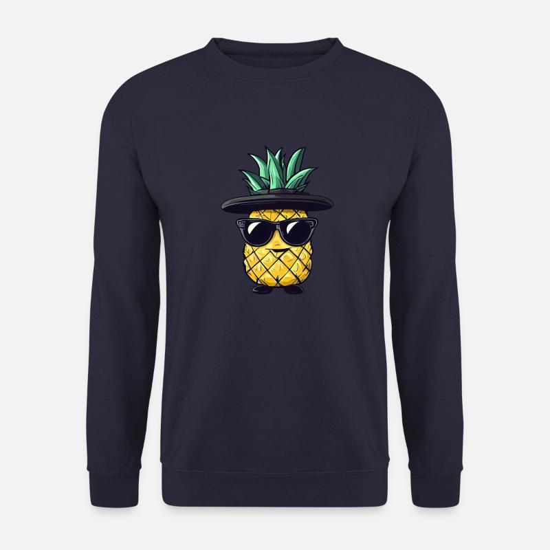 Coole Gangster-Ananas mit Sonnenbrille - Unisex Pullover - Navy