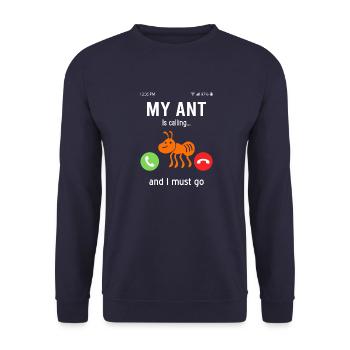 Ameisen Ameise Insekten Vintage Ants Sprüche - Unisex Pullover - Navy - Vorne - Alina (178cm) & Michal (187cm)