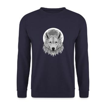 Loup - Sweat-shirt Unisexe - marine - Devant - Alina (178cm) & Michal (187cm)