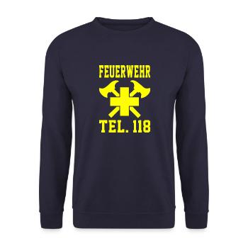 Fire brigade - Unisex Sweatshirt - navy - Front - Alina (178cm) & Michal (187cm)