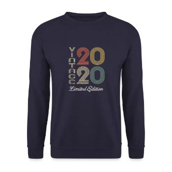 2020 Birthday Born In 2020 Vintage Retro. Editio - Unisex Sweatshirt - navy - Front - Alina (178cm) & Michal (187cm)