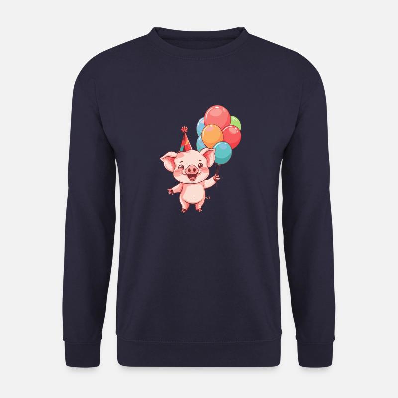Pig Birthday Comic - Unisex Sweatshirt - navy