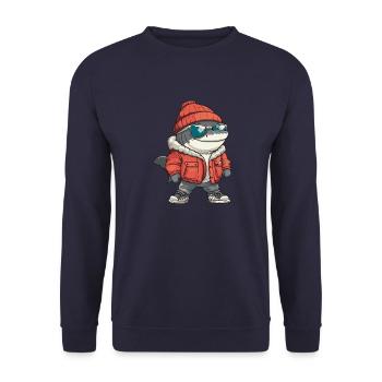 Hai Winter - Unisex Pullover - Navy - Vorne - Alina (178cm) & Michal (187cm)