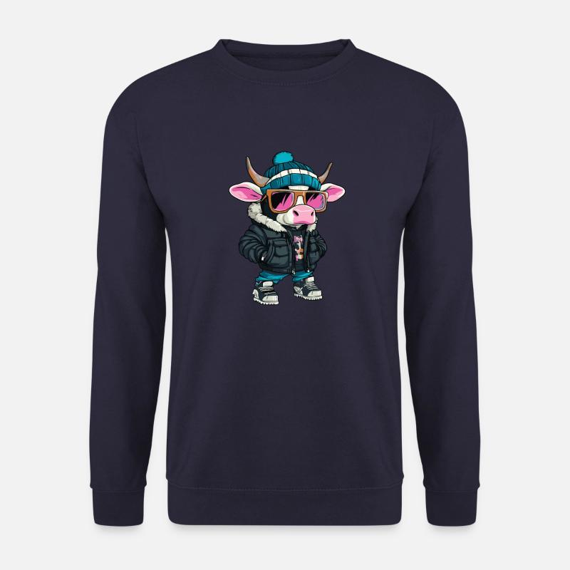 Kuh Winter - Unisex Pullover - Navy
