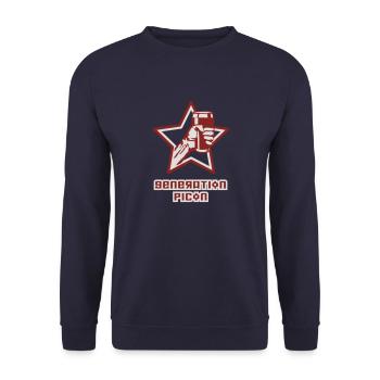 generation picon - Sweat-shirt Unisexe - marine - Devant - Alina (178cm) & Michal (187cm)
