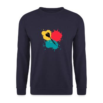 Fléchettes 1 - Sweat-shirt Unisexe - marine - Devant - Alina (178cm) & Michal (187cm)