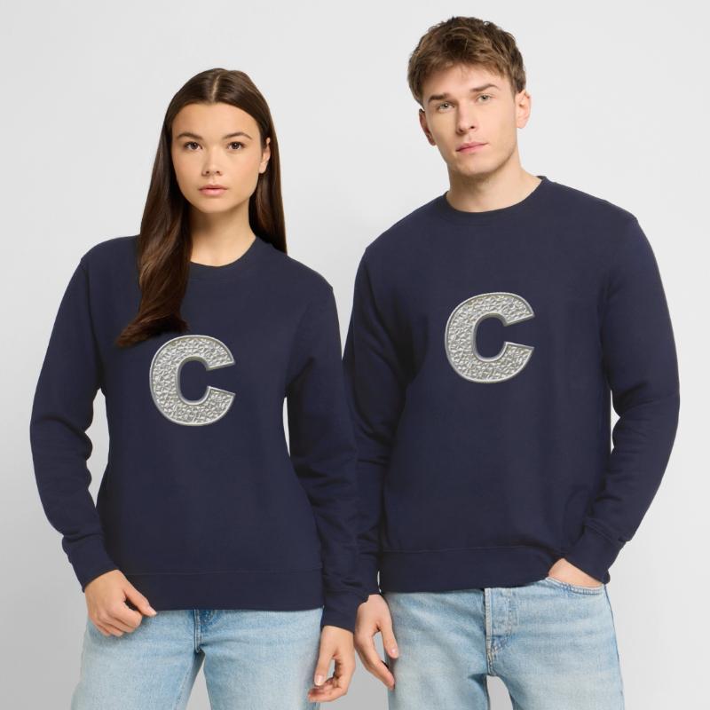 C, lettre, lettre C, initiale, initiale C, monogramme, Sweat-shirt Unisexe