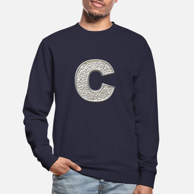 C, lettre, lettre C, initiale, initiale C, monogramme, Sweat-shirt Unisexe