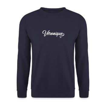 Véronique - Prénom - Sweat-shirt Unisexe - marine - Devant - Alina (178cm) & Michal (187cm)