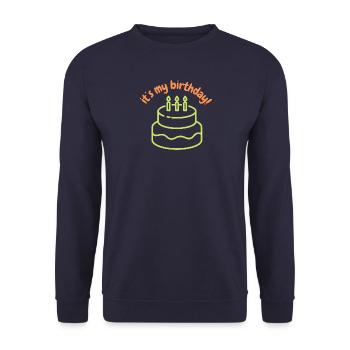 C’est mon anniversaire - Sweat-shirt Unisexe - marine - Devant - Alina (178cm) & Michal (187cm)