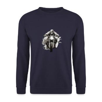 Gorilla Motorcycle Biker Beast - Unisex Sweatshirt - navy - Front - Alina (178cm) & Michal (187cm)