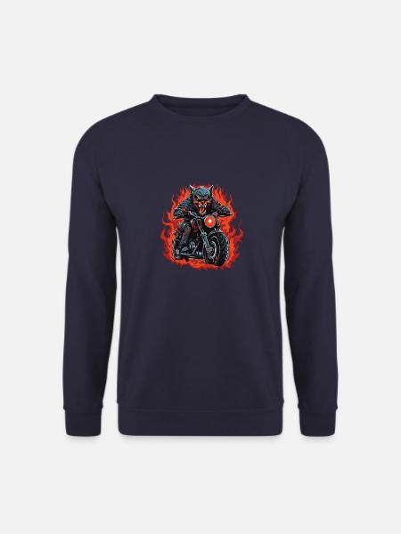 Moto loup motard - Sweat-shirt Unisexe - marine