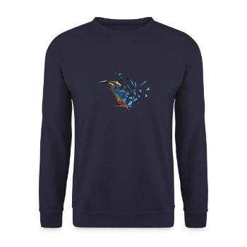 kingfisher - Unisex Sweatshirt - navy - Front - Alina (178cm) & Michal (187cm)