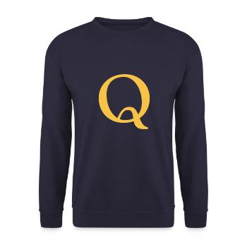 Q - Unisex Pullover - Navy - Vorne - Alina (178cm) & Michal (187cm)