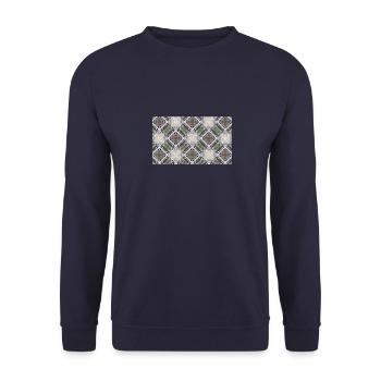 Old window glass with Nordic light - Unisex Sweatshirt - navy - Front - Alina (178cm) & Michal (187cm)