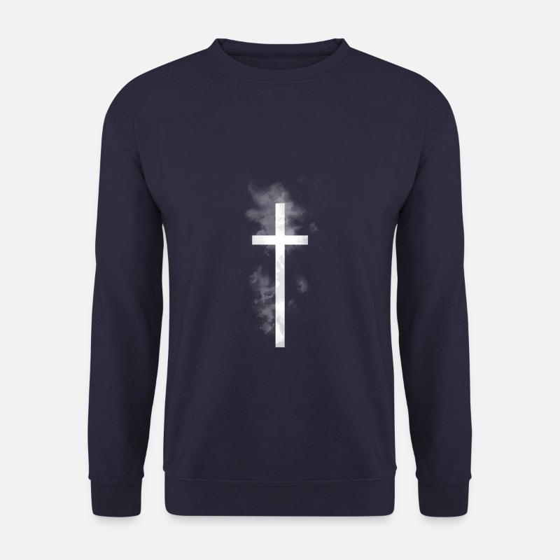 gothic Kreuz watercolor goth - Unisex Pullover - Navy
