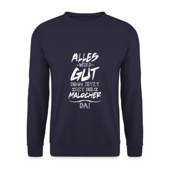 Malocher - Unisex Pullover - Navy - Vorne - Alina (178cm) & Michal (187cm)
