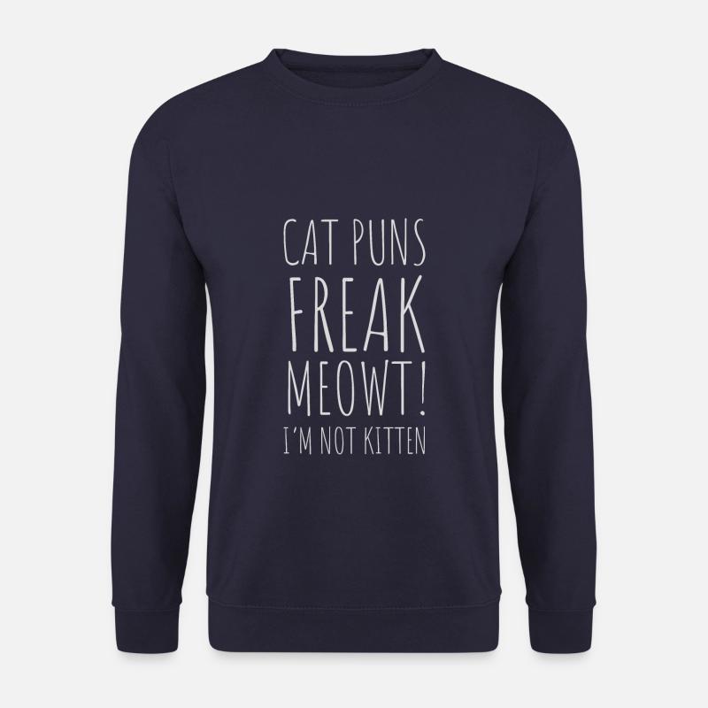 Funny Cat Puns Freak Meowt - Unisex Pullover - Navy