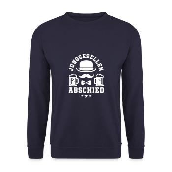 Junggesellenabschied Bier Jga - Unisex Pullover - Navy - Vorne - Alina (178cm) & Michal (187cm)