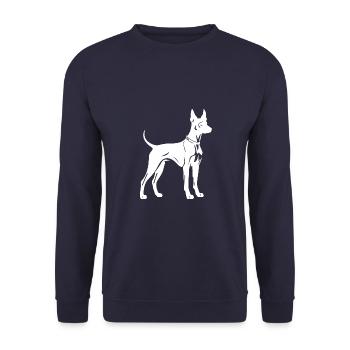 Silhouette de chien doberman - Sweat-shirt Unisexe - marine - Devant - Alina (178cm) & Michal (187cm)