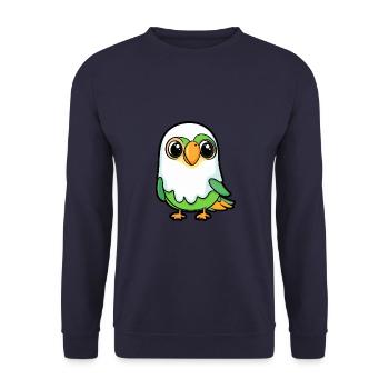 Papagai Halloween Lustig Geist - Unisex Pullover - Navy - Vorne - Alina (178cm) & Michal (187cm)