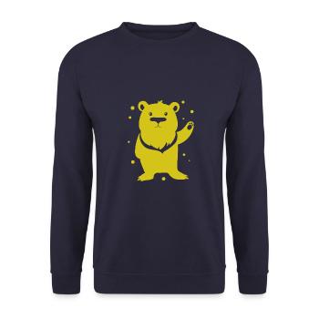Ours - Panda Forêt Nature Liberté Sauvage - Sweat-shirt Unisexe - marine - Devant - Alina (178cm) & Michal (187cm)