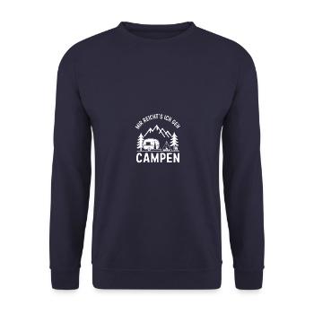 I've had enough, I'm going camping, camping saying - Unisex Sweatshirt - navy - Front - Alina (178cm) & Michal (187cm)