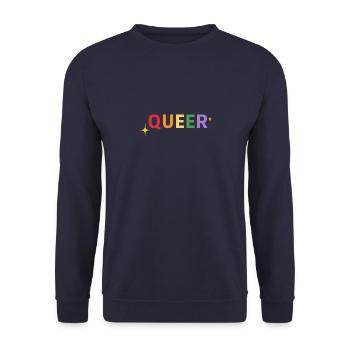 T-shirt LGBT Queer drapeau lgbt - Sweat-shirt Unisexe - marine - Devant - Alina (178cm) & Michal (187cm)