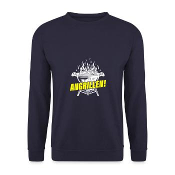 Barbecue Grill Grill - Unisex Sweatshirt - navy - Front - Alina (178cm) & Michal (187cm)
