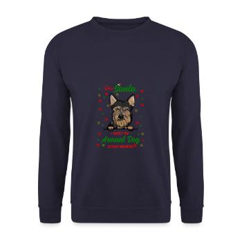 Armant Hund Hund Weihnachten Hunderasse - Unisex Pullover - Navy - Vorne - Alina (178cm) & Michal (187cm)