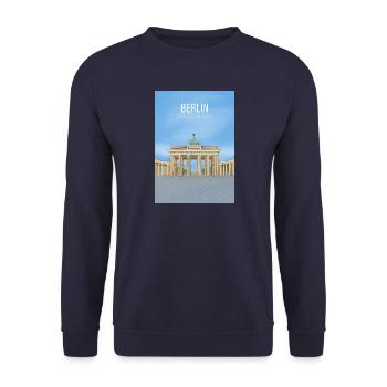Berlin Deutschland - Unisex Sweatshirt - navy - Front - Alina (178cm) & Michal (187cm)