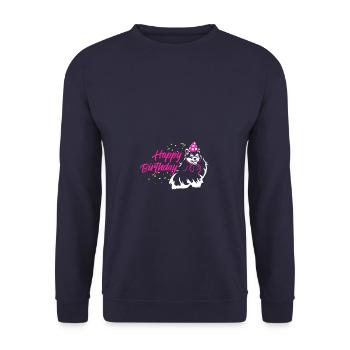 Anniversaire de la pointe nain - Sweat-shirt Unisexe - marine - Devant - Alina (178cm) & Michal (187cm)