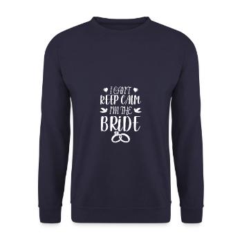 Bride - Unisex Sweatshirt - navy - Front - Alina (178cm) & Michal (187cm)