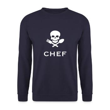 Chef theme - Unisex Sweatshirt - navy - Front - Alina (178cm) & Michal (187cm)